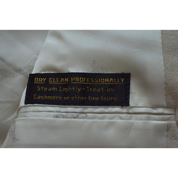 Westridge Tailored For Sheplers Beige Suede Blazer Men's L Single-Breasted With - Picture 4 of 13